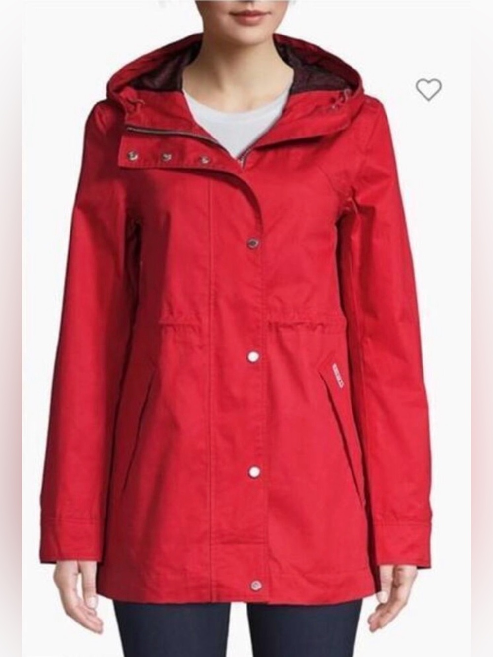 NWT Hunter Red Original Cotton Smock Water Resistant Hooded Rain Jacket Small